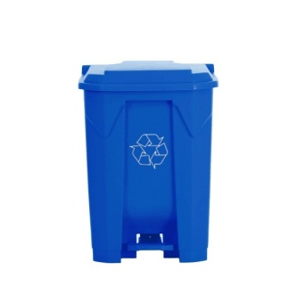 Blue Step On Container 50L with Recycle Logo